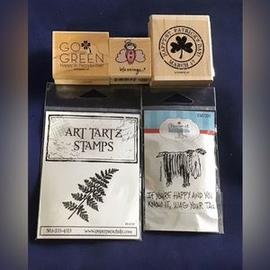 Bundle of 5 rubber stamps for cards‎ and paper crafting